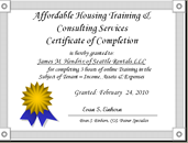 AHTCS Certificate of Completion